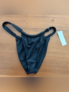 iNAMORATA Black High-Cut Bikini Bottom